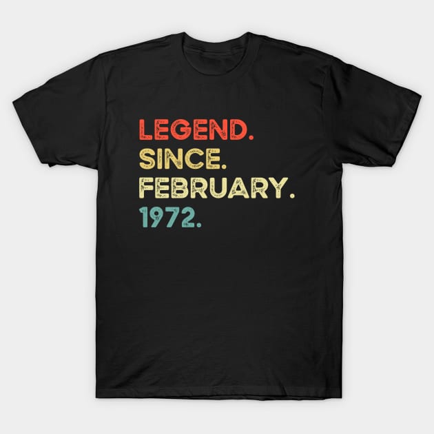 Legend Since February 1972 T-Shirt by silentboy